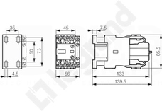 CTX-C 45A 230VAC NO+NC Stycznik