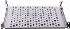 Półka 1U 600mm uchwyt z tyłu czarny Szafa 19 akcesoria