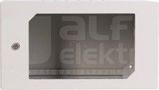 SWK 19 6Ux600x400mm IP54 biały Szafa wisząca wewn.drzwi z szybą