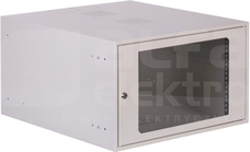 SZW SIMPLE 19 6Ux555x600mm biały IP30 Szafa rack wisząca drzwi z szybą