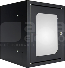 SZW 10 4Ux310x300mm czarny Szafa wisząca drzwi z szybą