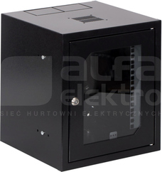 SZW 10 6Ux310x300mm czarny Szafa wisząca drzwi z szybą