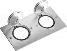 M45 inox Pokrywa gniazda podwójna
