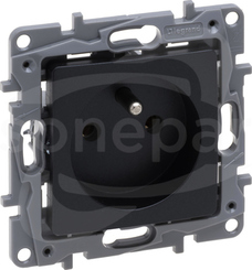 NILOE SELECTION 2P+Z 16A 250V antracyt Gniazdo