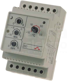 DEVIREG 316 -10°C...50°C Termostat z histerezą