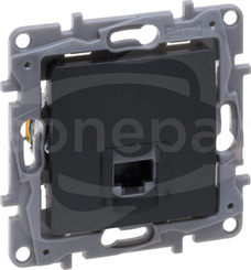 NILOE SELECTION RJ45 5e UTP antracyt Gniazdo internetowe