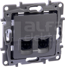NILOE SELECTION 2xRJ45 kat.6 UTP stalowy Gniazdo komputerowe