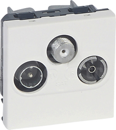 M45 2M TV/FM/SAT aluminium Gniazdo TV końcowe