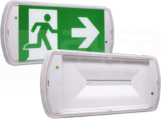 SAFELITE MNM 60/250lm 2,5W 1h 20m AT IP65 Oprawa LED awaryjna z zestawem piktogramów