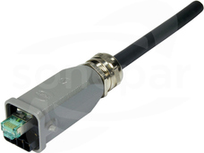 Han3A RJ45 Hybrid GL Cat6A plug 8+4p met Złącze