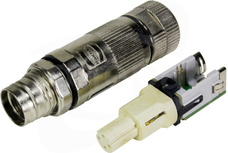 preLink M12-D cable jack 4-pole Cat.5 Złącze interfejsowe żeńskie