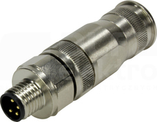 M8-SCREW-4P-M-STR-SHLD Wtyk męski prosty