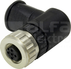 M12 SCREW 4P ACOD-F-ANG Wtyk żeński kątowy