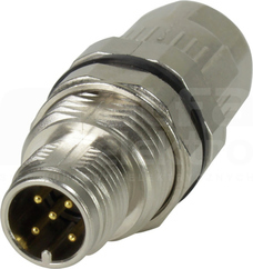 M12 5P SD PFT 0,13-0,82mm2 4A Wtyk męski prosty