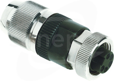 HARAX 7/8 L 5 F 5P IP67 Wtyk żeński kątowy