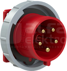 TURBO TWIST 32A 5P 400V 75x75mm IP67 Wtyczka tablicowa prosta