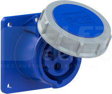 TURBO TWIST 16A 3P 230V 75x75 IP67 Gniazdo tablicowe proste