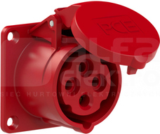 16A 4P 400V 70x70 IP44 Gniazdo tablicowe proste