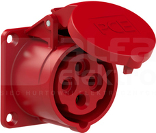16A 4P 400V 65x65 IP44 Gniazdo tablicowe proste
