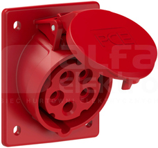 TURBO TWIST 16A 5P 400V IP44 Gniazdo tablicowe skośne