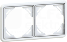 9022 Biały Ramka 2 krotna z uszczelką