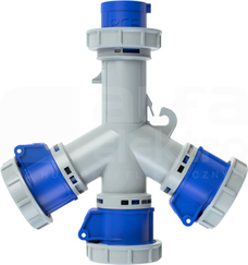 WE:16A/3P WY:3x16A/3P IP67 Rozgałęźnik