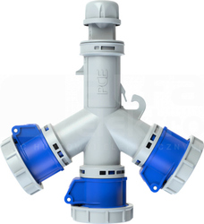 WE:dławnica WY:3x16A/3P IP67 Rozgałęźnik