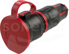 TOPTAURUS2 16A 2P+Z 250V IP54 Gniazdo gumowe z klapką