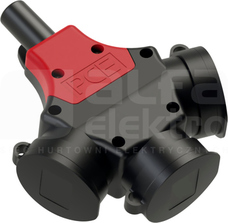 TAURUS 16A 3xSCHUKO IP44 Rozdzielacz gniazdowy gumowy
