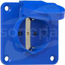 16A SCHUKO 230V 70x70 IP54 niebieski Gniazdo tablicowe