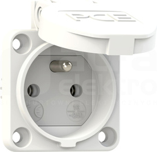 16A 2P+Z 250V IP54 biały Gniazdo tablicowe