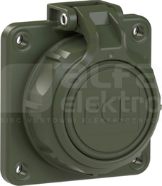 NAUTILUS 16A 3P 250V SCHUKO 75x75 IP68 Gniazdo tablicowe