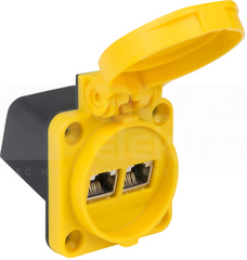 2xRJ45 kat.6a 50x50 Gniazdo tablicowe