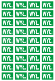 NOZ-WYL WYŁĄCZ (arkusz) Tabliczka oznaczn.samoprzyle