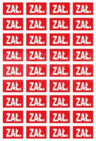 NOZ-ZAL ZAŁĄCZ (arkusz) Tabliczka oznaczn.samoprzyle