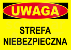 BTO-33 250x350 "UWAGA! STREFA NIEBEZPIECZNA" Tablica budowlana ostrzegawcza