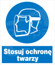ZNO-6 225x275 "STOSUJ OCHRONĘ TWARZY" Znak bhp nakazu