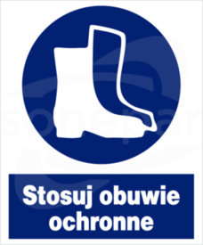 ZNO-8 225x275 "STOSUJ OBUWIE OCHRONNE" Znak bhp nakazu