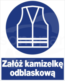 ZNO-14 225x275 "ZAŁÓŻ KAMIZELKĘ OCHRONNĄ" Znak bhp nakazu