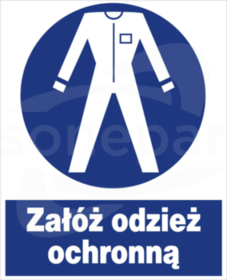 ZNO-16 225x275 "ZAŁÓŻ ODZIEŻ OCHRONNĄ" Znak bhp nakazu