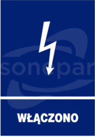 ZEI/A-6 148x210 "WŁĄCZONO" Znak elektryczny informacyjny