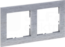 SUNO aluminium szczotkowane Ramka podwójna