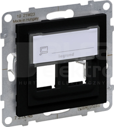 SUNO czarny Adapter KEYSTONE podwójny