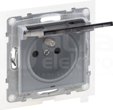 SUNO 2P+Z 16A IP44 aluminium Gniazdo z przesłoną