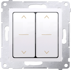 SIMON54 10AX biały Łącznik żaluzjowy podwójny