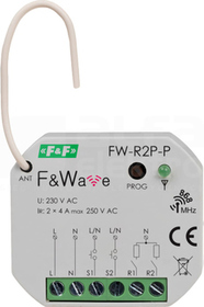 FW-R2P-P 85-265VAC/DC Przekaźnik bistabilny radiowy podwójny
