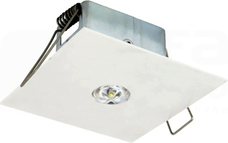 EYE LED KWADR.1x3W OTW.1h SE biały Oprawa awaryjna 1-zadaniowa