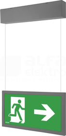 INFINITY AS LED IP44 3h SA szary Oprawa awaryjna 2-zadaniowa