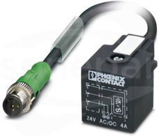 SAC-3P-MS/0,6-PUR/A-1L-V 24-12 Kabel czujnika/urządzenia wykonawczego