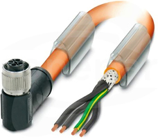 SAC-4P- 3,0-PUR/M12FRS PE SH Kabel mocy